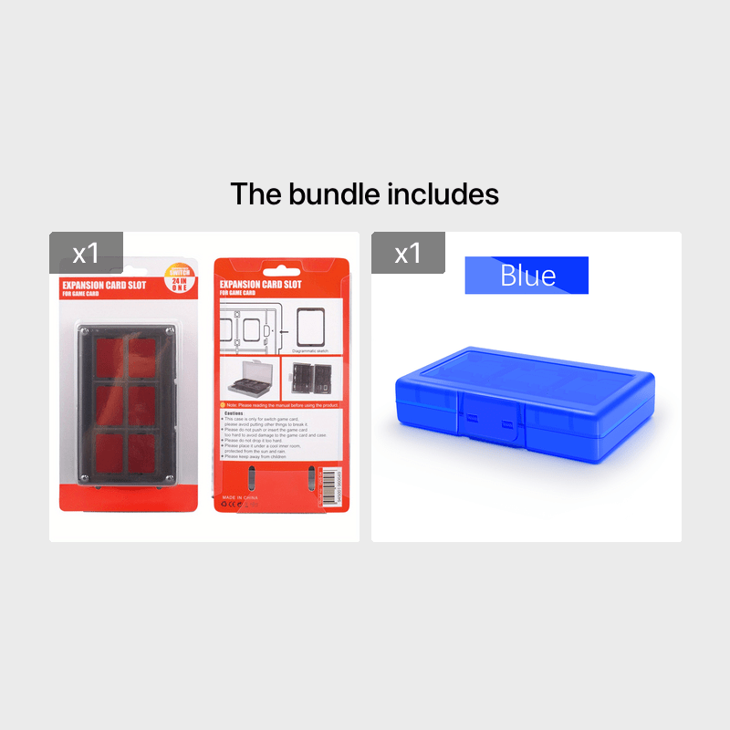 Game Card Case for Nintendo Switch Games, Hard Shell Protective and Durable  24 Slots Card & 24 Slots Micro SD Card Storage Holder Box