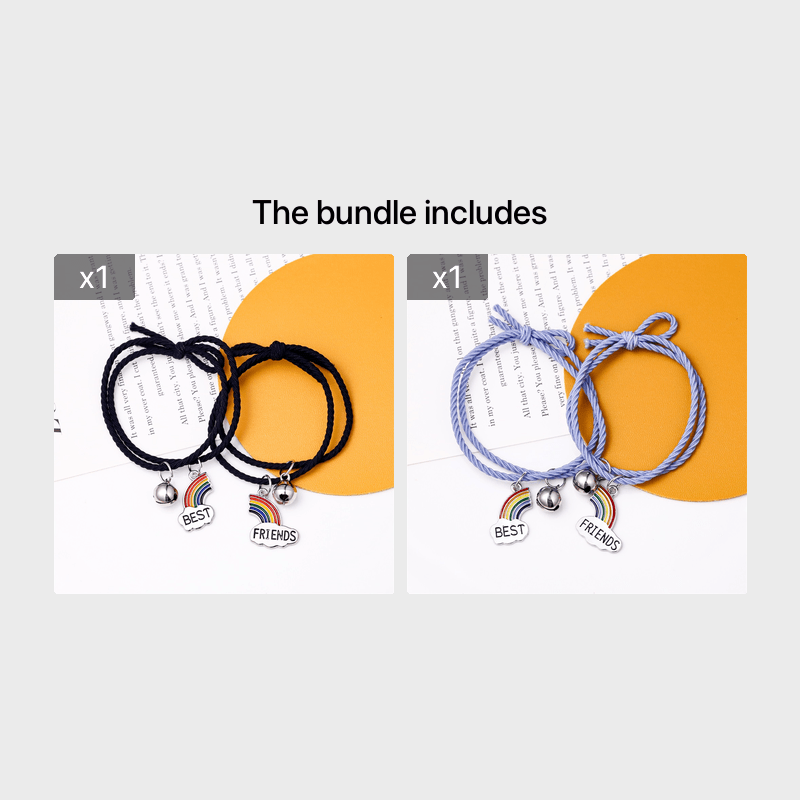 Astronauts Rainbow Pendant Hair Tie Couples Bracelet
