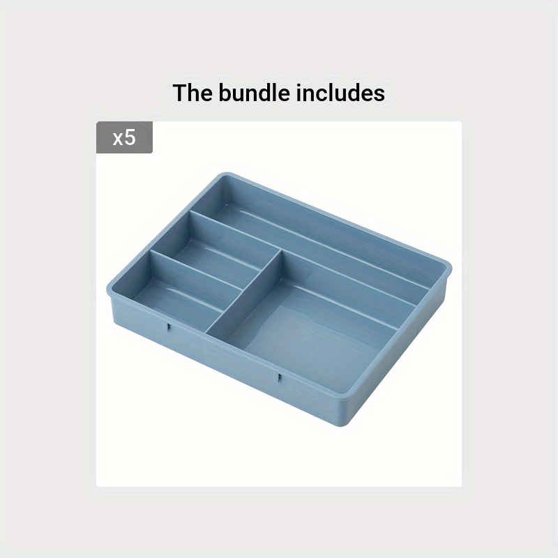 Slate Blue Small Plastic Storage Bin