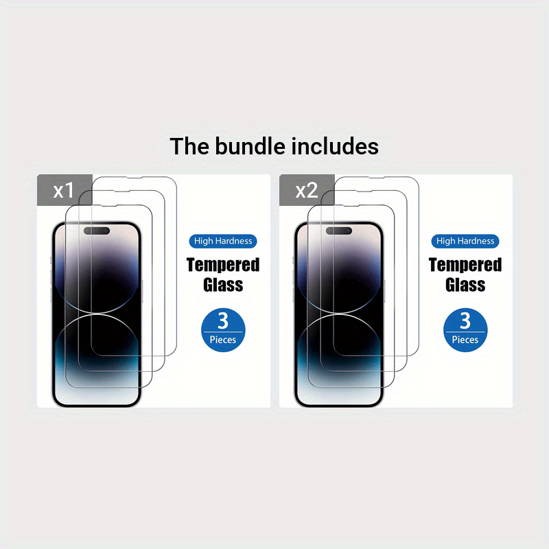 3 Pack 9H 2.5D Ultra Clear Trempé Verre Pour IPhone 14 Pro - Temu