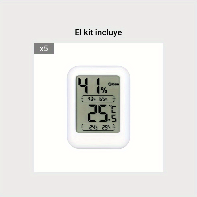 Termómetro Higrómetro Digital Interiores 1 Pieza Medidor - Temu