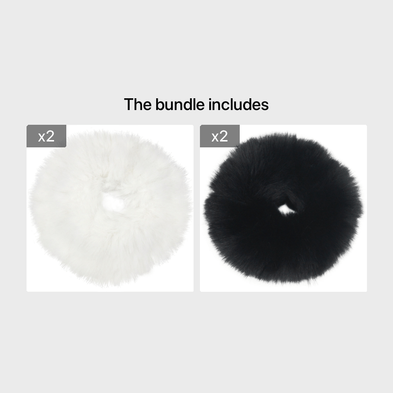 Faux Rabbit Fur Hair Scrunchies Elastic Hair Band 1pc