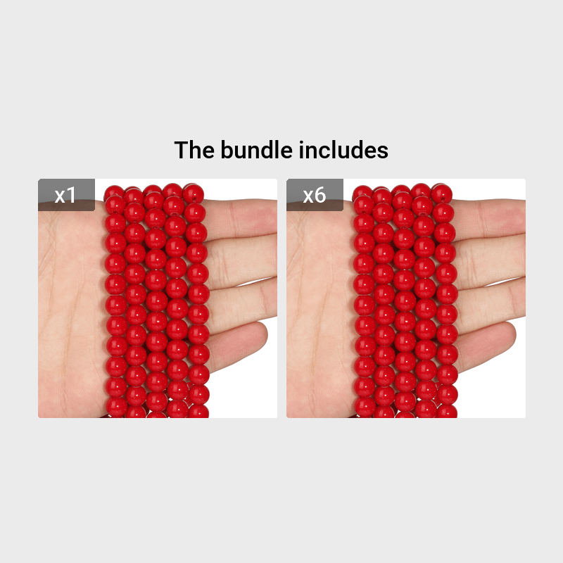 72PCS Natural Stone Beads for Jewelry Making, Round Loose Red Striated  Turquoise Stone Beads for Bracelets Necklace Earring Making for Women Girls