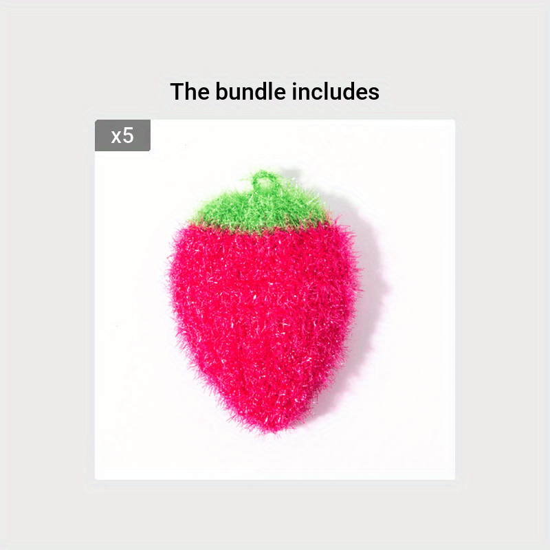 Reusable Strawberry Shaped Sponge For Easy Dishwashing And - Temu