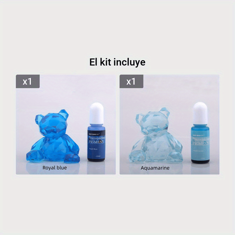 Pigmento de resina epoxi, kit de pigmento transparente líquido de 24  colores, para manualidades, arte de resina, joyería, colorante concentrado  de