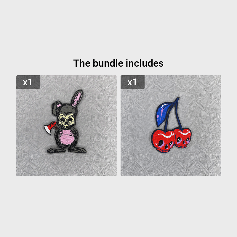 Small Embroidery Stickers Funny Handheld Axe Skull Bunny - Temu