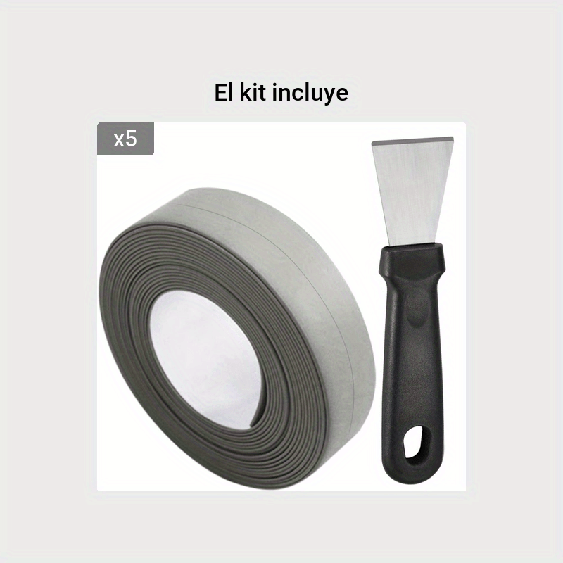  Homankit Tira de calafateo para bañera, cinta impermeable  autoadhesiva para cocina, baño, ducha, sellado de suelos y paredes, 2 x 102  pulgadas : Industrial y Científico