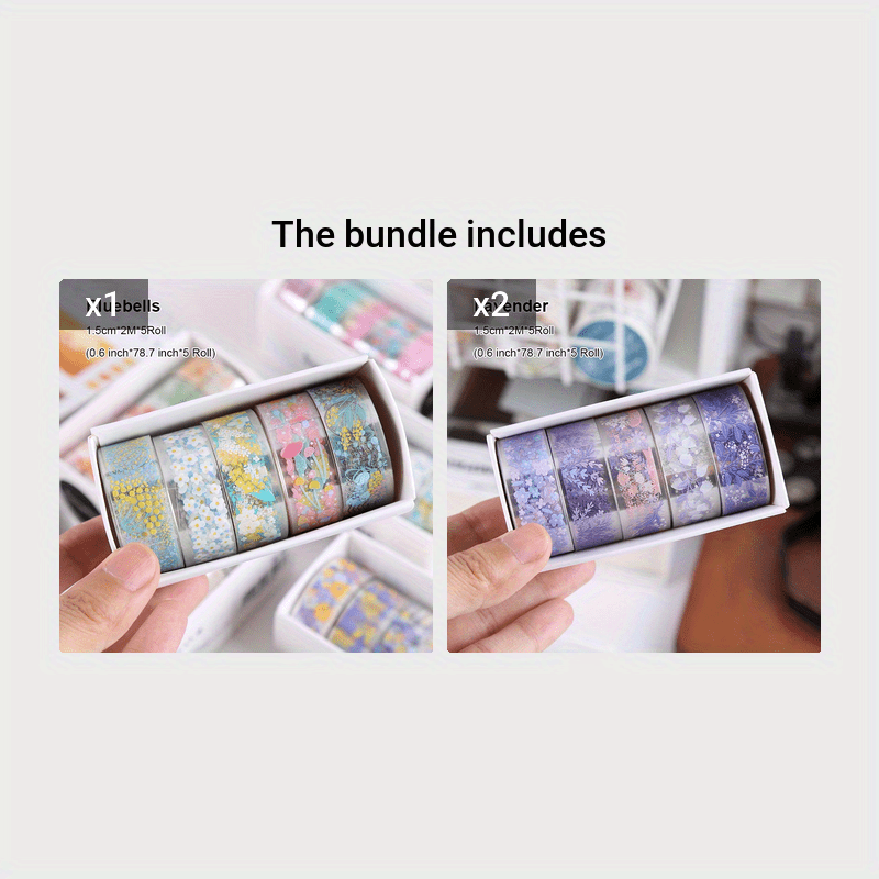 Flower Washi Tape Set Perfect For Journaling Scrapbooking - Temu