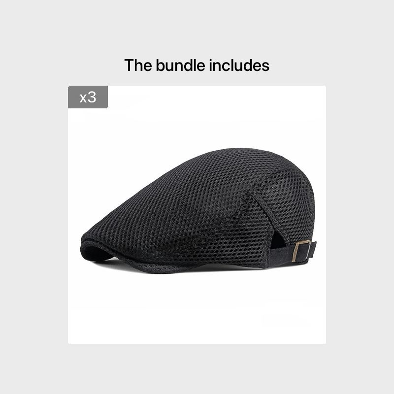 Herren Damen Mesh Hohl Schiebermütze Newsboy Mütze Verstellbar Atmungsaktiv Vintage Weich Sommer Sonnenschutz Baskenmütze Ivy Cap Autofahren Jagd Golf Gatsby Cabbie F_voghion.com