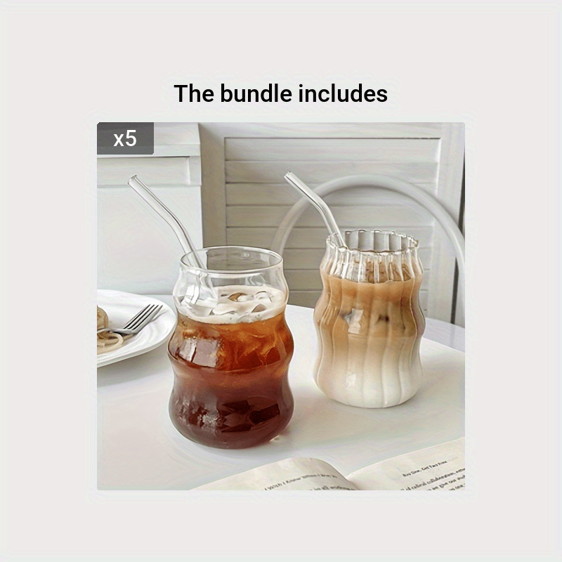 smoothie cup, mason jars with lids, transparent glass cups, large capacity  straw cups, glass coffee cup2 Sets of Mason Jars with Lid and Straw  Transparent Glass Cups Large Capacity Straw Cups 