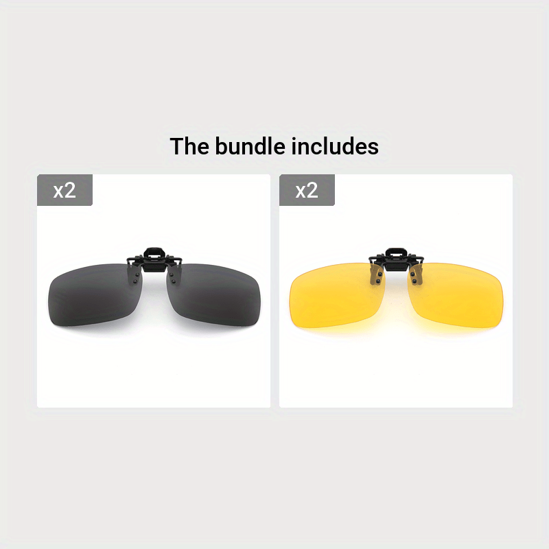 1pc Mens Sunglasses Clips Hd Sun Glasses Mens Driving Fishing Day And Night  Dual Use Night Vision Clip Glasses Ideal Choice For Gifts - Jewelry &  Accessories - Temu