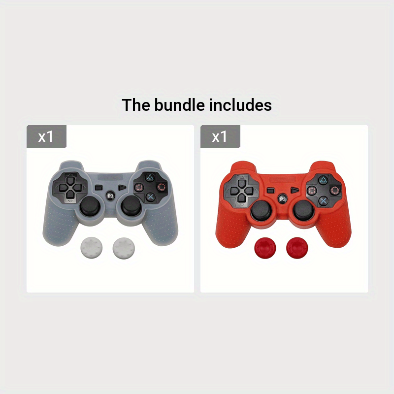 2Pcs Silicone Grip Cover Skin Protective Rubber Case for PS5 Slim Pro  Controller