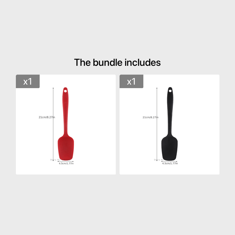 14 Spoon Shape Silicone Scraper