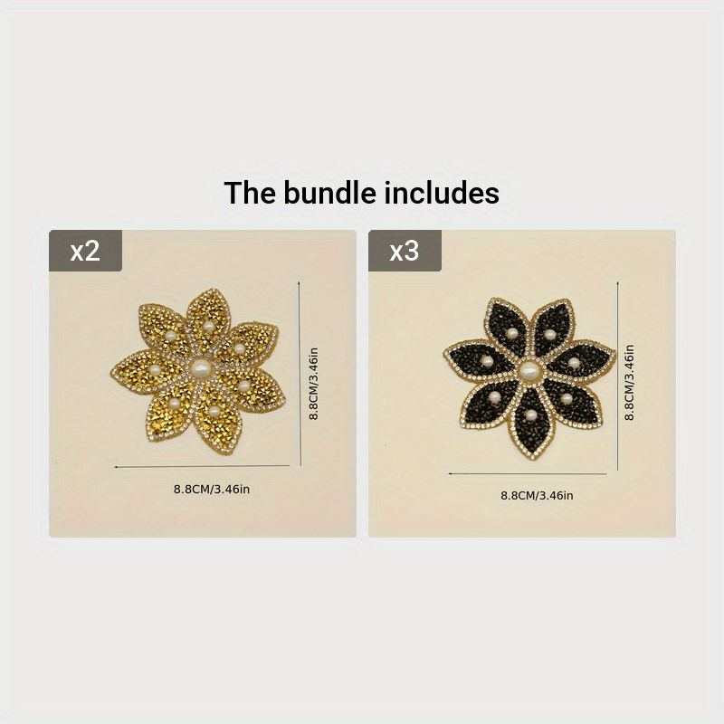 Rhinestone Sequin Patch Flowers Star Iron On Ironing - Temu