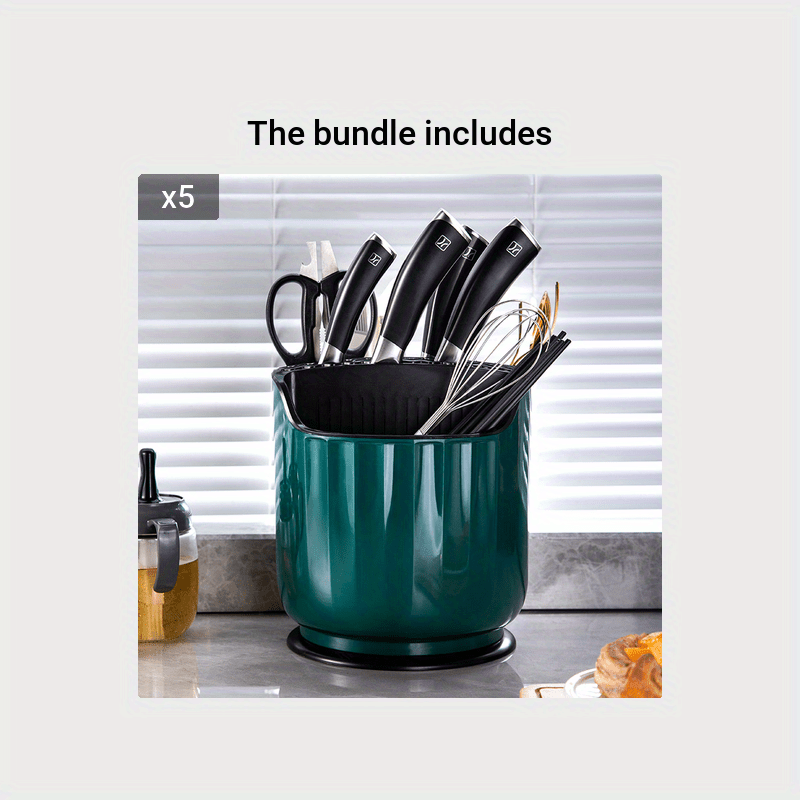 360 Degree Rotating Knife Fork And Spoon Storage Rack Large - Temu