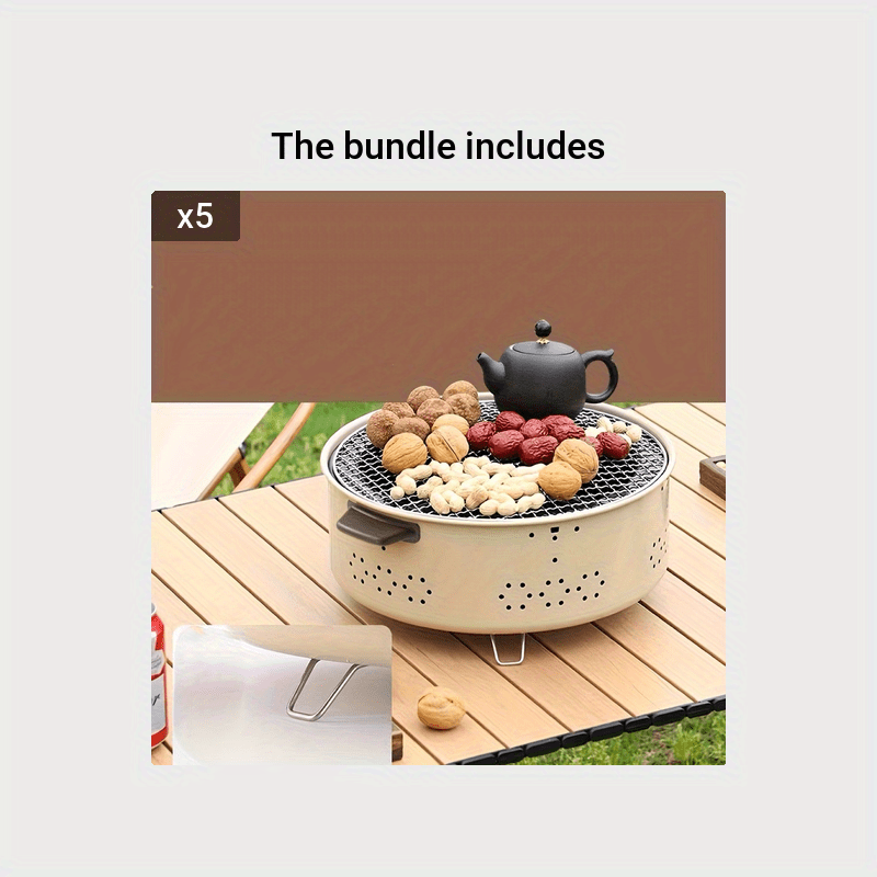 Round Grill Small Fire Stove Charcoal Grill Portable - Temu