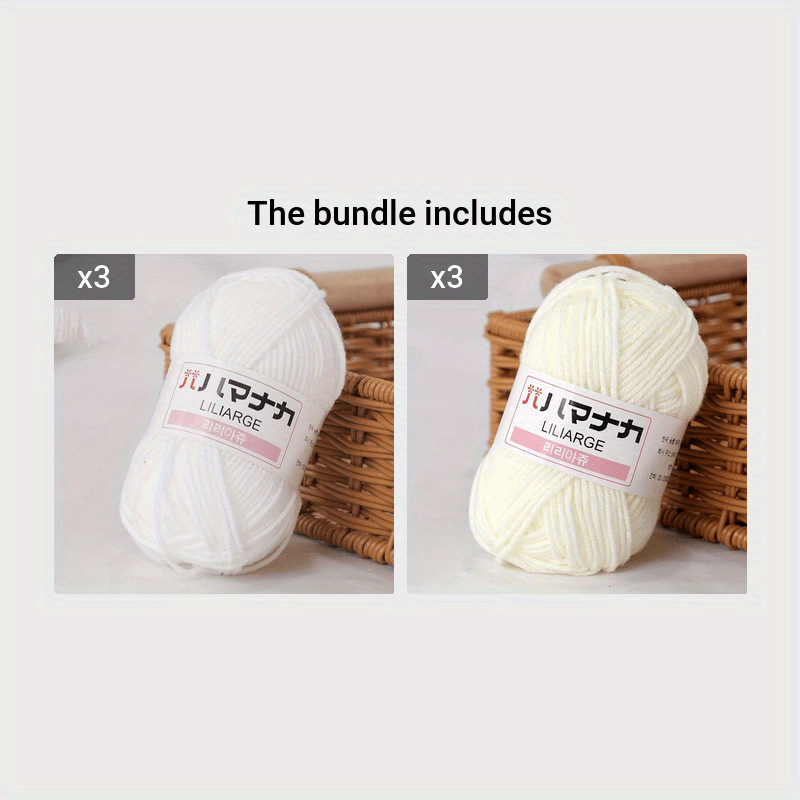 Crochet Yarn 4 Layers Soft Warm Acrylic Yarn Pack Total *3 - Temu