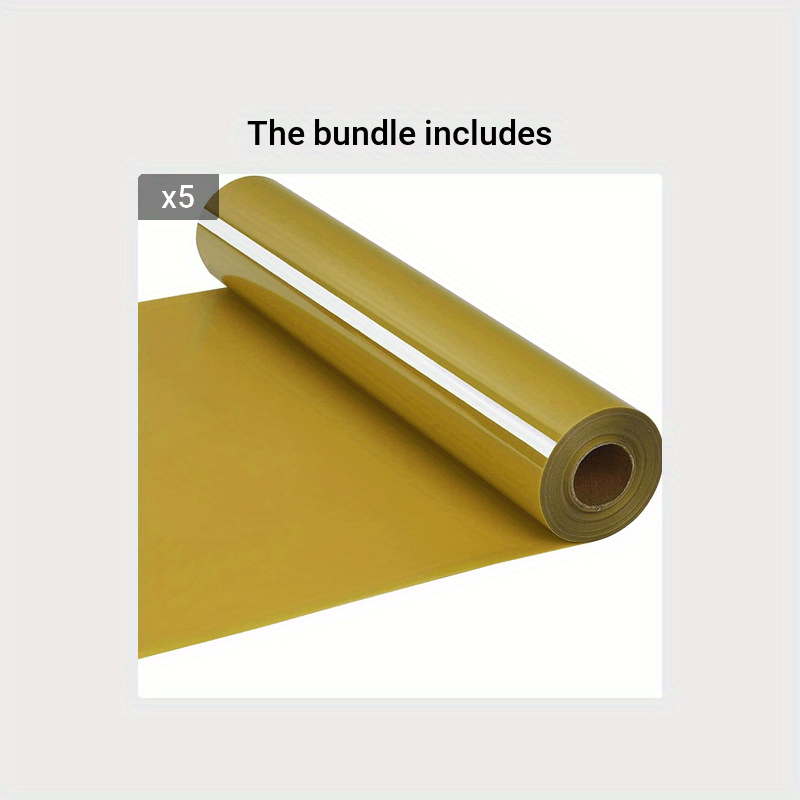 Gold Christmas clothing decoration HTV Heat Transfer Vinyl 12 x 5FT Iron  on Heat Press Gold Vinyl Roll for Cricut & Heat Press Machine,Perfect for T  Shirts & Other Fabric DIY(Gold) 