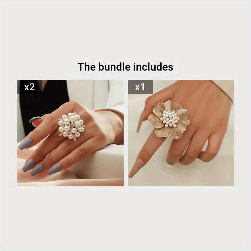 French Romantic Ring with Spherical Stone, Adjustable, Party Accessory