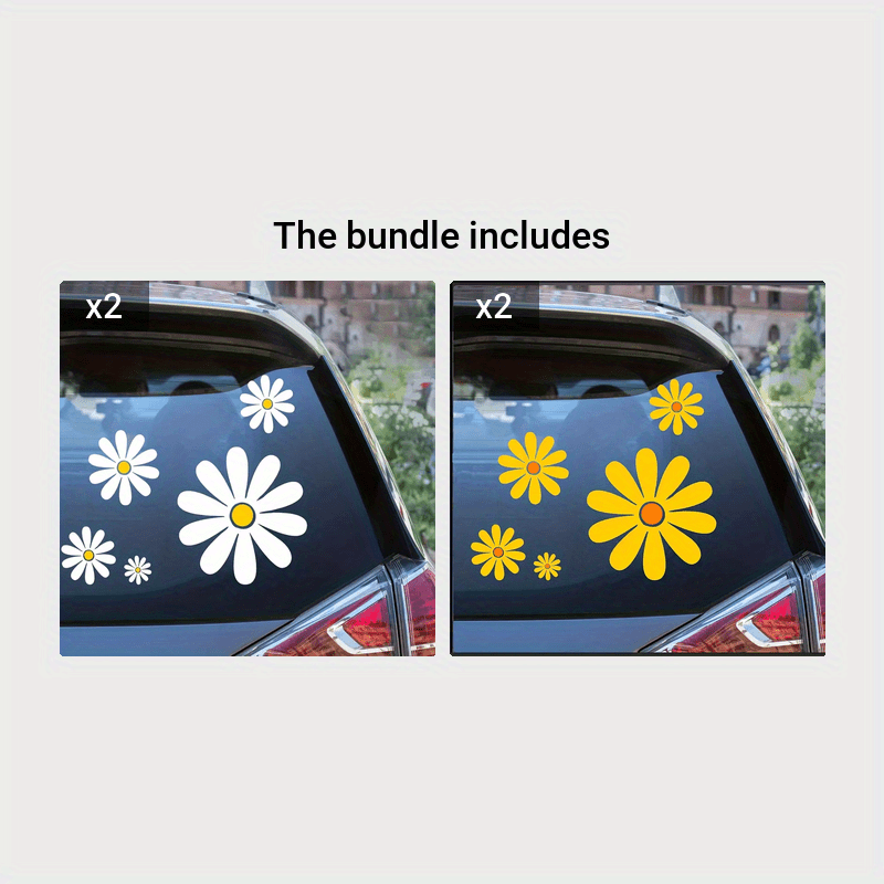 Daisy Car Sticker Set Including Five Pieces High Quality Temu