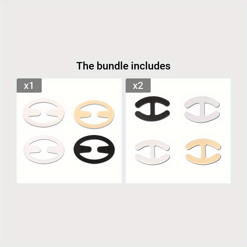 4pcs Bra Strap Clips Invisible Non-slip Buckles Conceal Straps for Braless Look