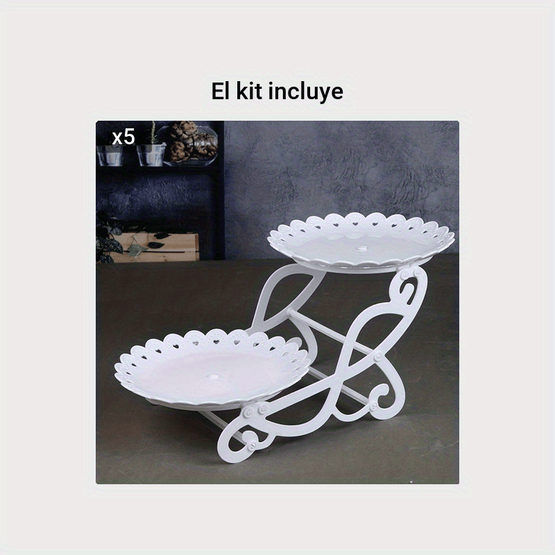 Frutero de 3 niveles, soporte para tartas, plato de frutas, estante  creativo de múltiples capas para mesa de postres, postres y pastelería,  bonito