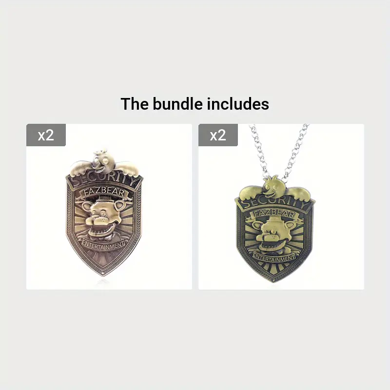 Cartoon Game Five Nights At Freddy's Fnaf Security Badge Pendant Necklace -  Temu United Arab Emirates