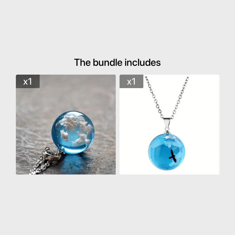 Sky Cloud Luminous Necklace Resin Pendant Necklace