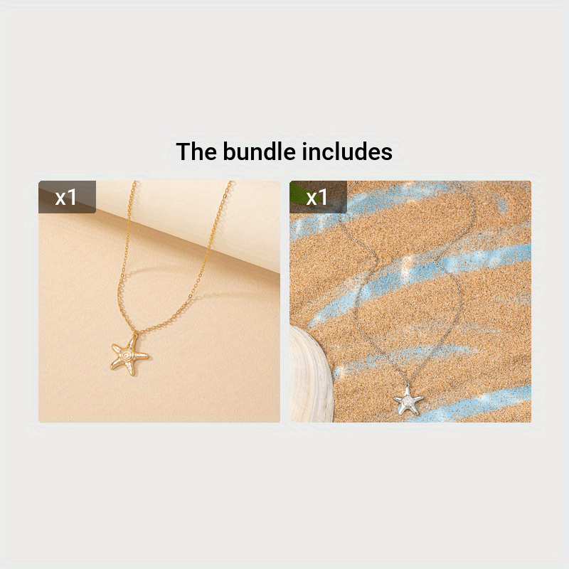 Starfish Pendant Necklace for Beach Vacation Style