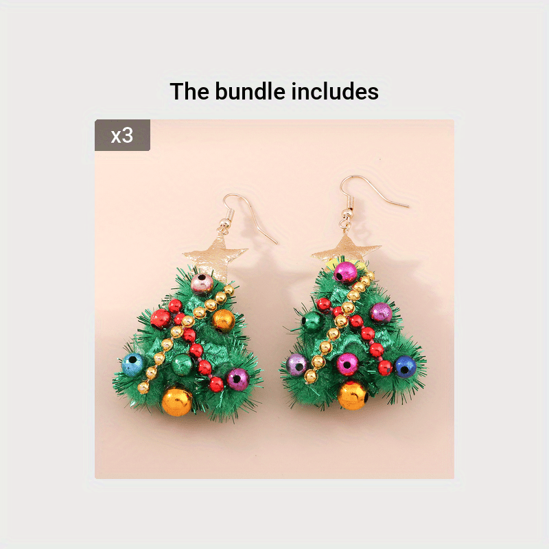 New Christmas Decorations Christmas Earrings Christmas Tree - Temu