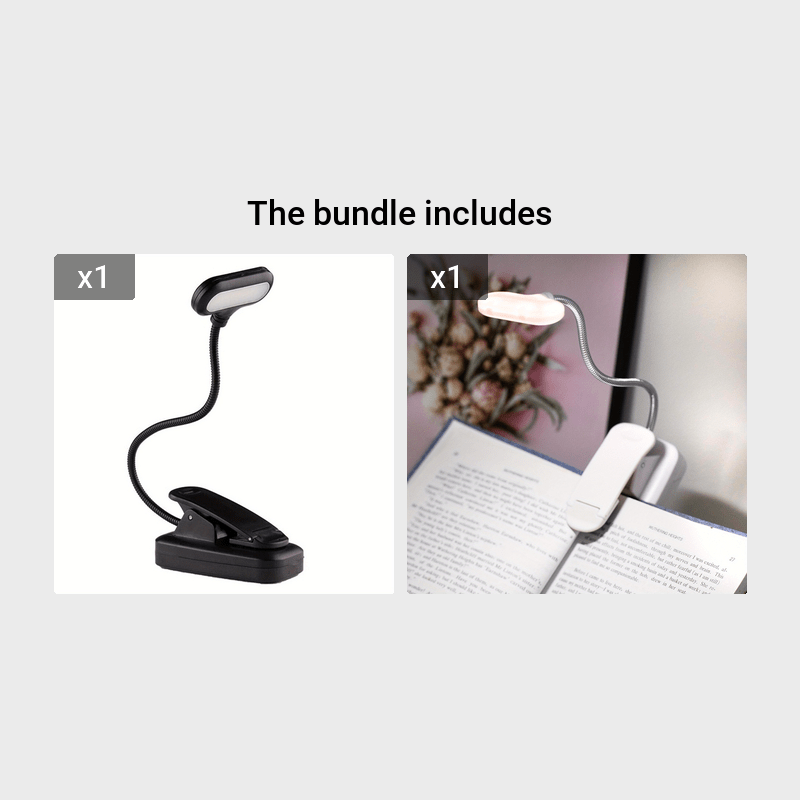 Clip On Book Light Battery Powered Flexible Hose Table Lamp - Temu