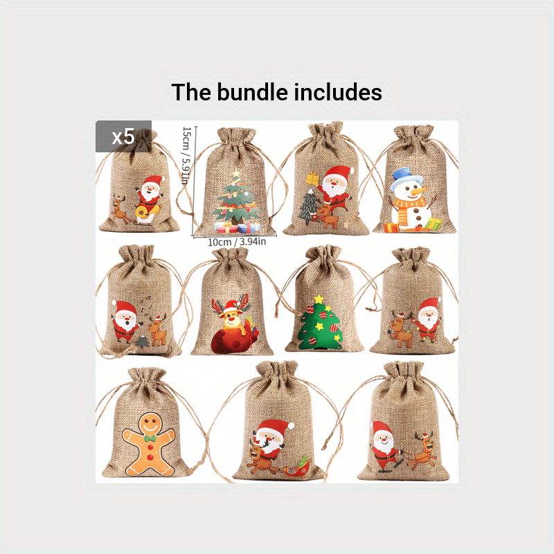 Christmas Drawstring Bag Interesting Multipurpose Wrapping Holder