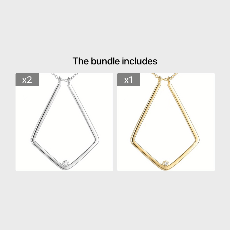 Creative Geometric V Shape Ring Protector Necklace
