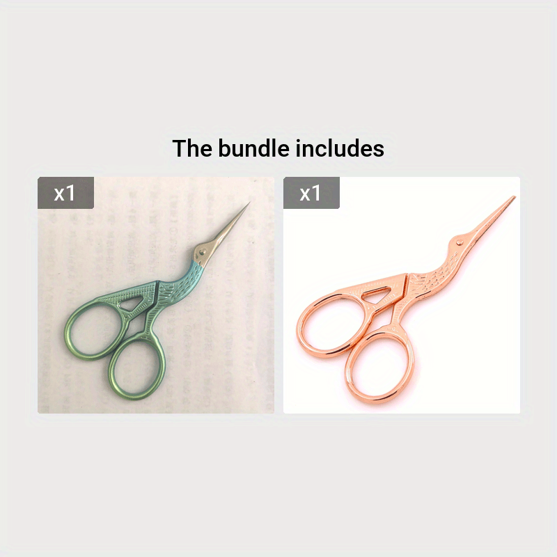 1pc Stainless Steel Crane Shape Scissors, Vintage Small Scissors For Cross  Stitch And Diy Crafts