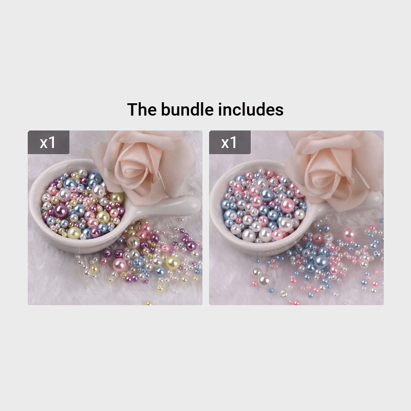 120pcs Acrylic Imitation Pearls For Crafts Mix 2.5-8mm No Hole Art