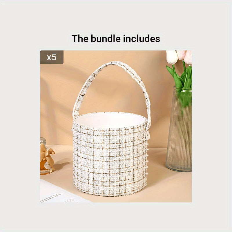 Plaid Flower Packaging Bags Wedding Gift Boxes