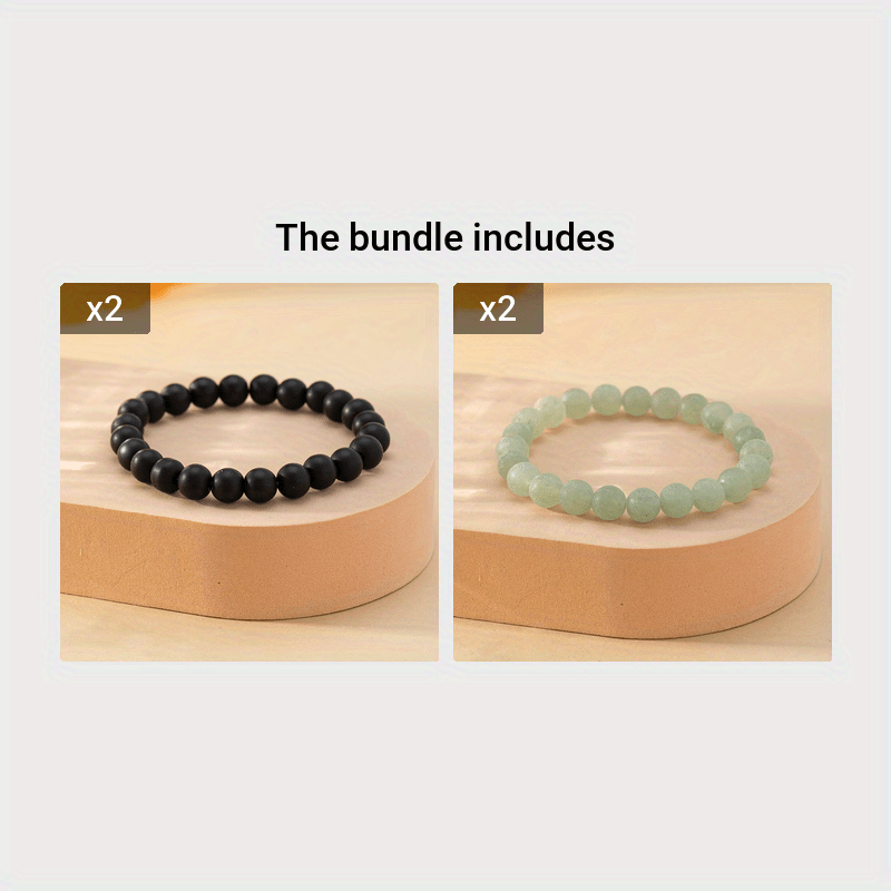 Natural Stone Matte Beaded Bracelet For Men Women Matte - Temu