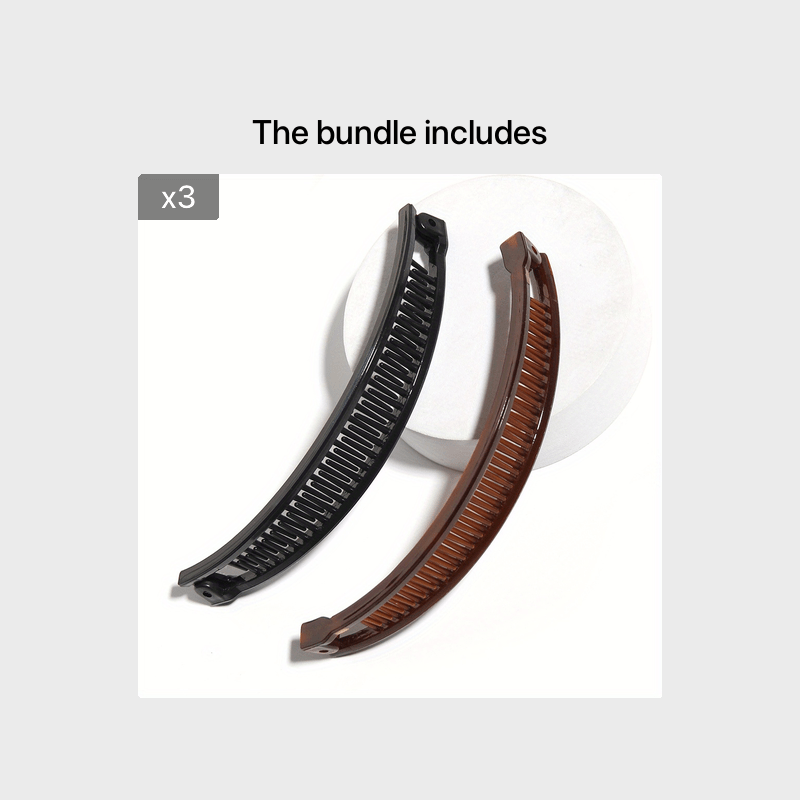 2pcs Wave Hair Clip Combs Solid Hair Accessories