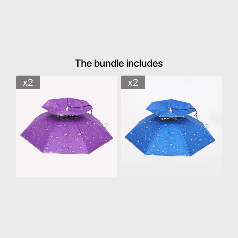 Foldable Fishing Umbrella Hat Anti Rain Sun Protection