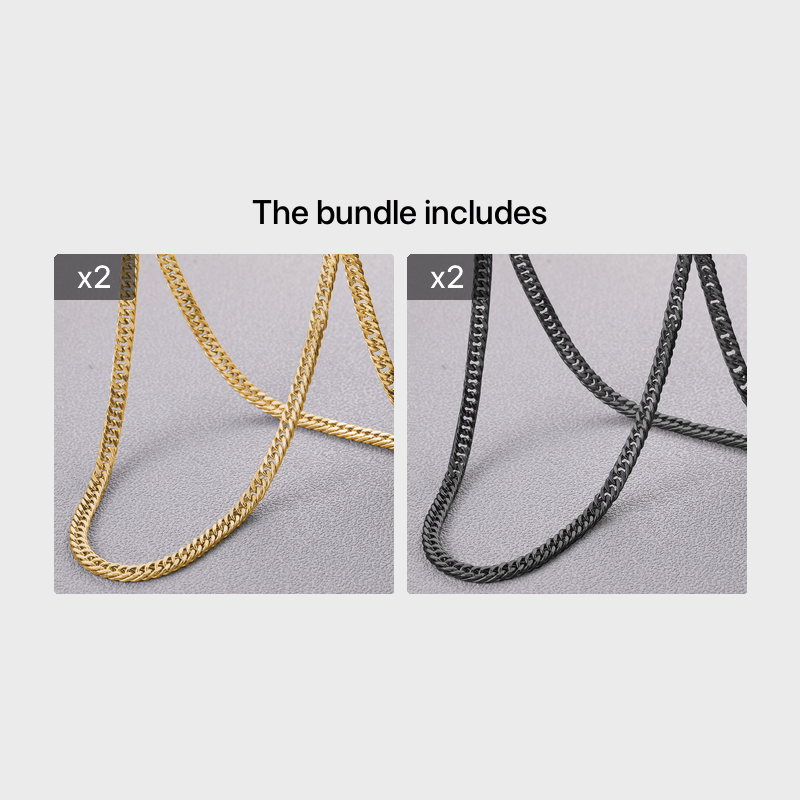 Stainless Steel Black Cuban Link Chain Necklace For Men And - Temu