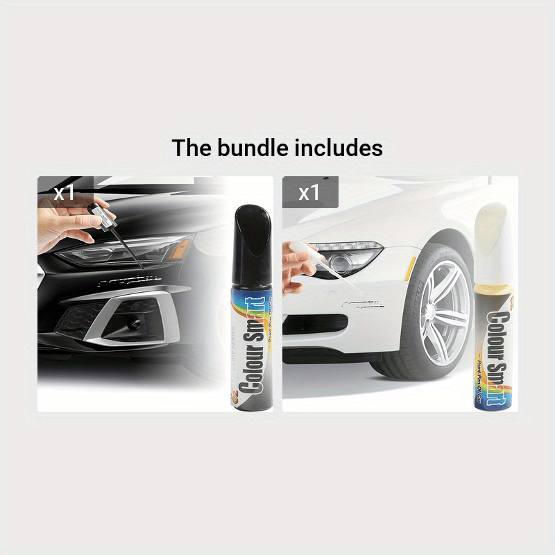 Touch Up Paint for Cars (White), Quick And Easy Car Scratch