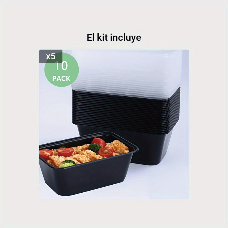 10/30/50 Piezas Recipientes De Comida Desechables Con Tapas - Temu