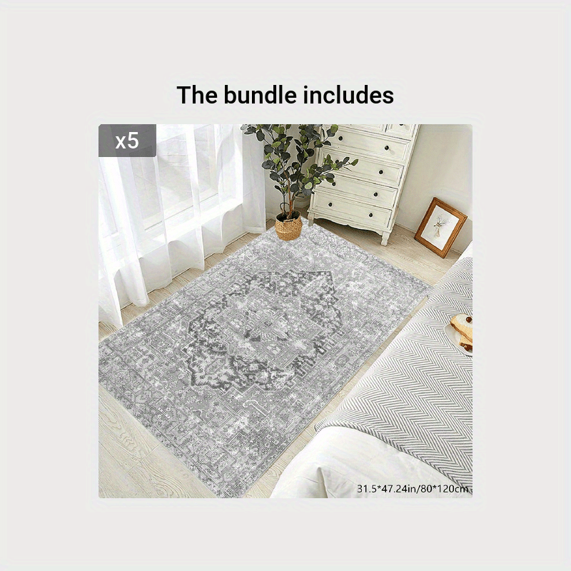 Area Rugs 9x12 Living Room: Large Machine Washable Rug with Non-Slip  Backing Stain Resistant Soft Geometric Moroccan Carpet for Bedroom Dining  Nursery