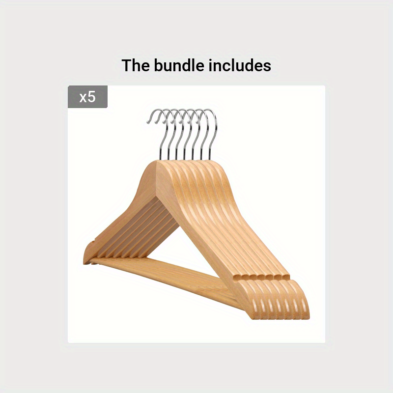 Premium Wooden Clothes Hangers 10pcs/set- Durable Slim Hangers