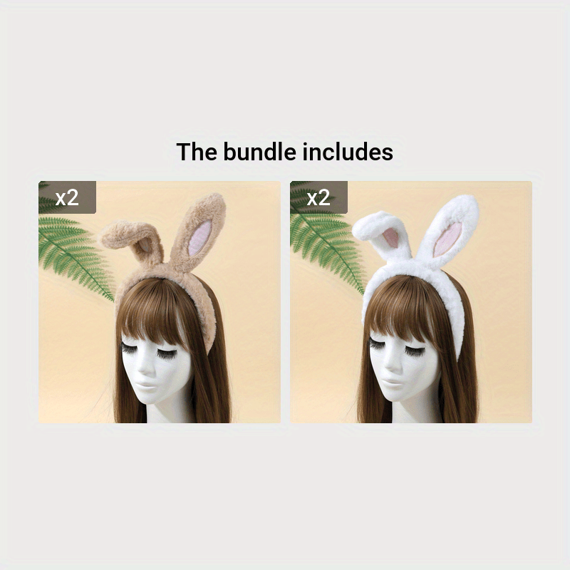 Fascia Con Orecchie Da Coniglio In Peluche - Accessorio Per Costumi, Festa, Halloween, Cosplay - Foto 12