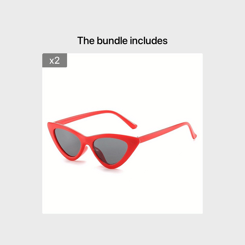 Cat Eye Sunglasses Vintage Triangle Shape UV Protection