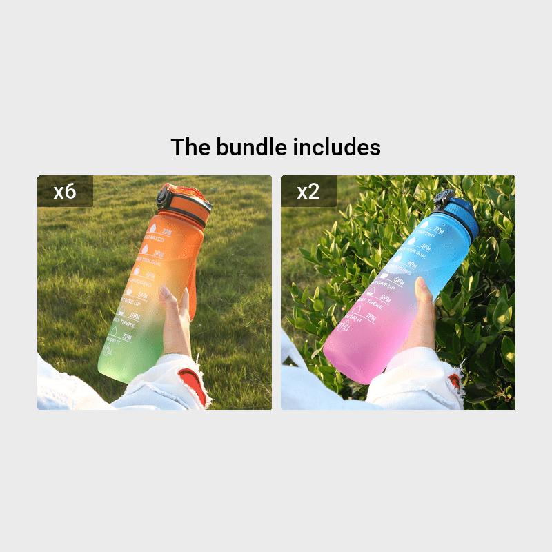 Water Bottle With Straw Leak Proof and BPA Free Drinks Bottles