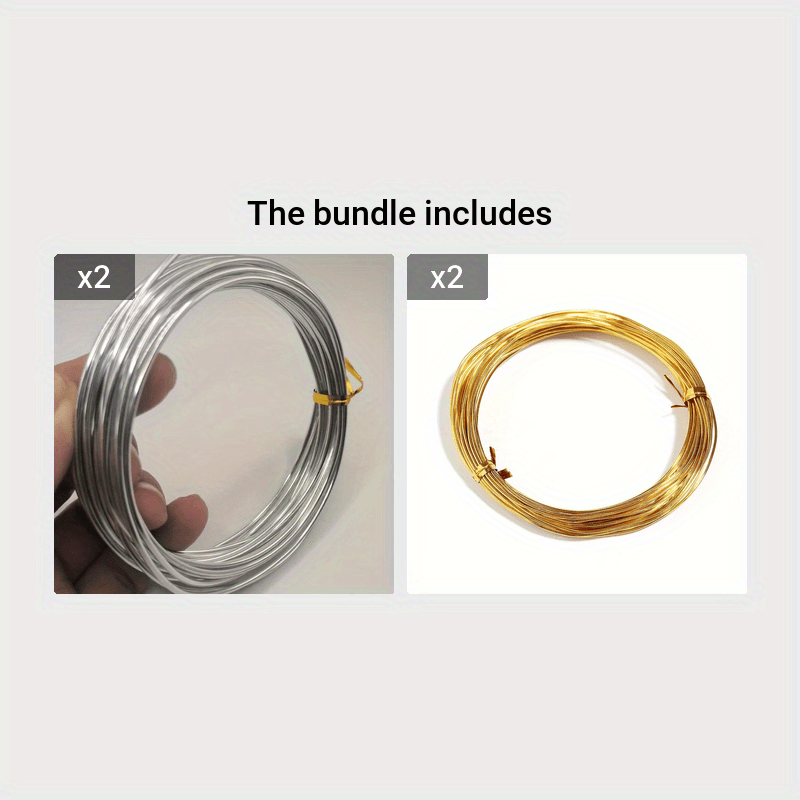 Aluminum Wire Silver Gold Copper 3 Colors Jewelry and Sculpture Making  (32.8ft)