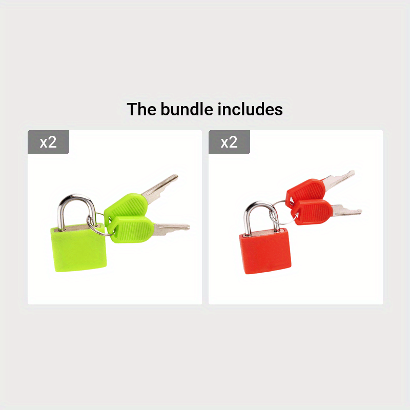 Mini Colorful Locks Keys Suitcase Luggage Metal Keyed - Temu