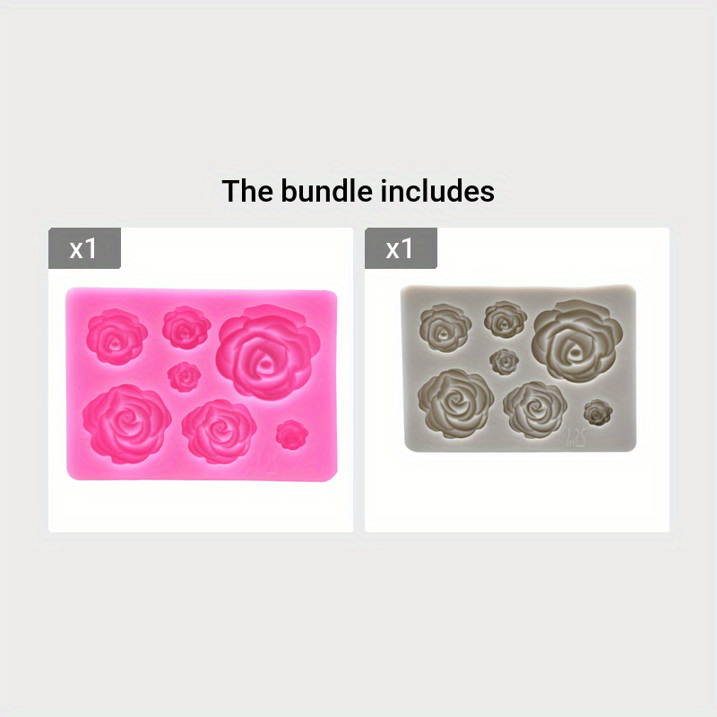 Goxawee Silicone Rose Flower Cake Mold 7 Cavity Fondant - Temu